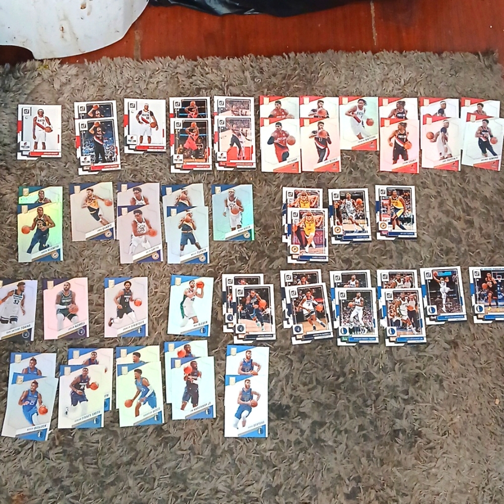 NBA Trading Card Lot Blazers, Pacers, Mavericks Timberwolves